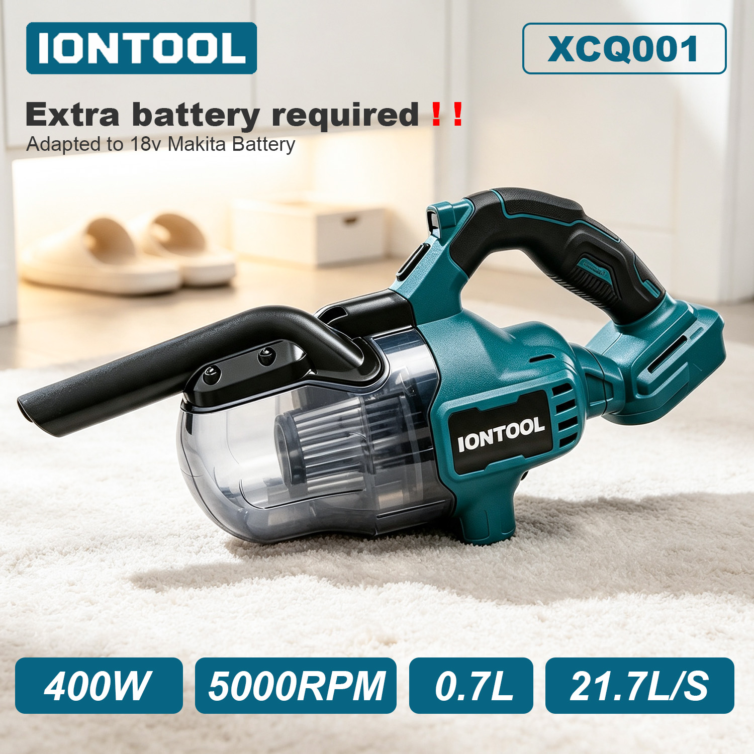 Workshop Tools Types - Penyedot Debu Tanpa Kabel IONTOOL 400W,